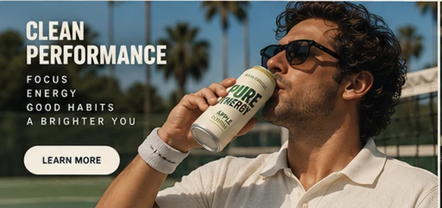 Pure Energy in a tennis-inspired California campaign